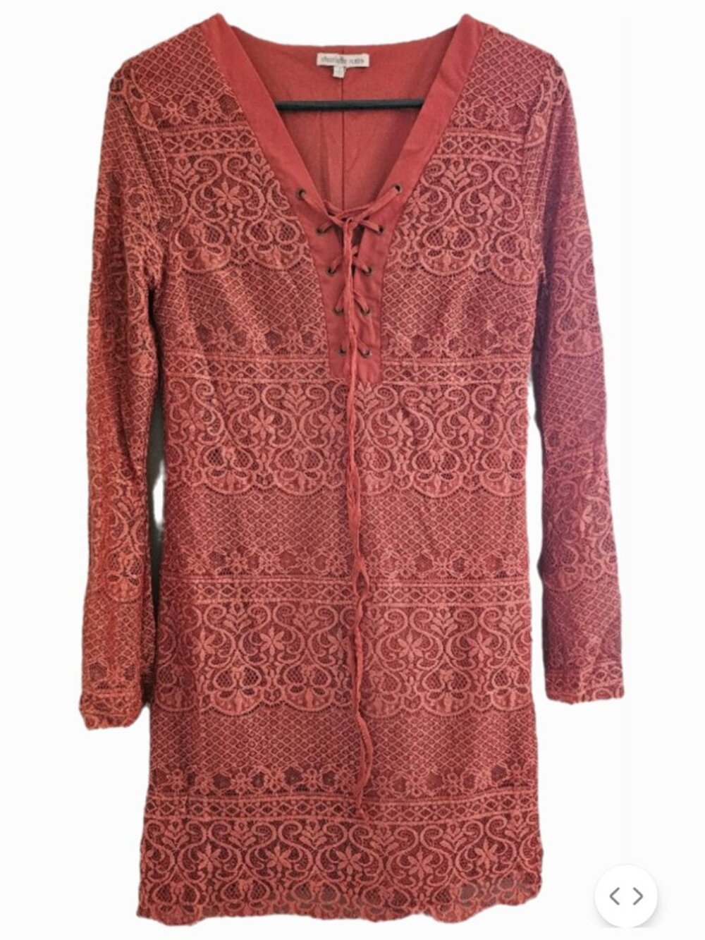 Charlotte Russe Orange Lace Dress Size S